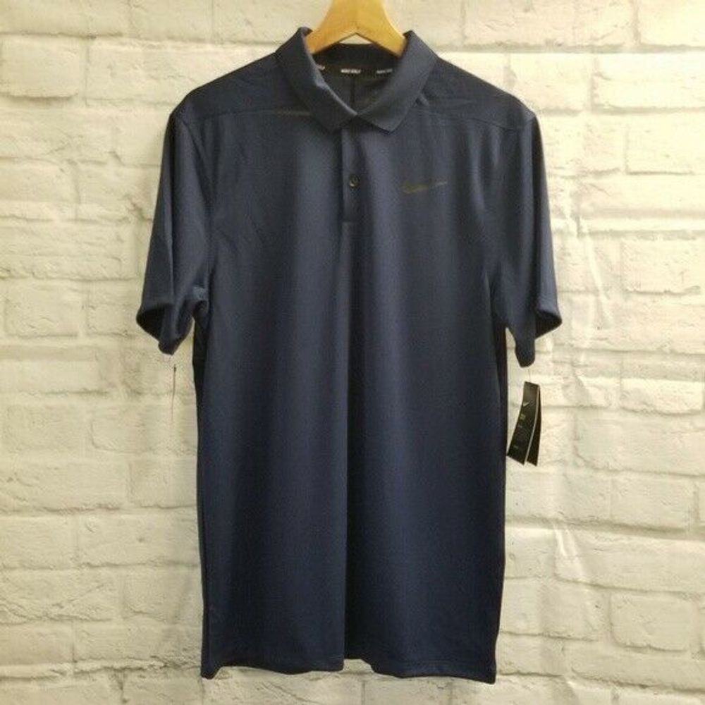 NWT Nike Mens Dri Fit Victory Golf Polo Navy A3B